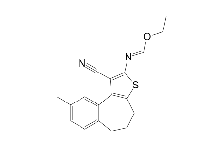 2-[(E)-1-Ethoxymethyleneamino]-9-methyl-5,6-dihydro-4H-benzo[3,4]cyclohepta[b]thiophene-1-carbonitrile