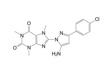 8-(5-amino-3-(4-chlorophenyl)-1H-pyrazol-1-yl)-1,3,7-trimethyl-1H-purine-2,6(3H,7H)-dione