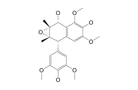 SACIDUMLIGNAN_C;REL-(7-ALPHA,8-BETA,7'-ALPHA,8'-BETA)-5,7,4'-TRIHYDROXY-4,6,3',5'-TETRAMETHOXY-8,8'-EPOXY-2,7'-CYClOLIGNAN