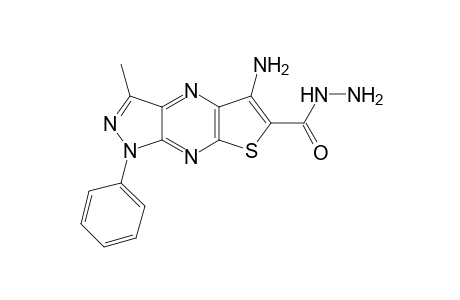 5-Amino-3-methyl-1-phenyl-1H-thieno[3,2-e]pyrazolo[3,4-b]pyrazine-6-carbohydrazide