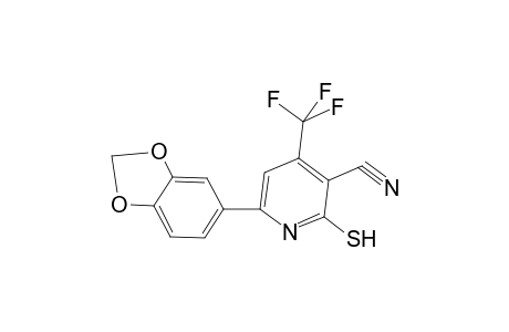 6-(1,3-benzodioxol-5-yl)-2-sulfanylidene-4-(trifluoromethyl)-1H-pyridine-3-carbonitrile