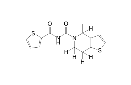 6,7-dihydro-4-methyl-N-(2-thenoyl)thieno[3,2-c]pyridine-5(4H)carboxamide