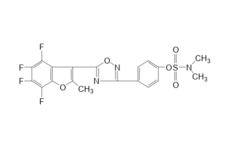 p-[5-(2-methyl-4,5,6,7-tetrafluoro-3-benzofuranyl)-1,2,4-oxadiazol-3-yl]phenol, dimethylsulfamate (ester)