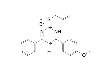 2-(allylthio)-6-(4-methoxyphenyl)-4-phenyl-3,4,5,6-tetrahydropyrimidin-1-ium-5-ylium) bromide