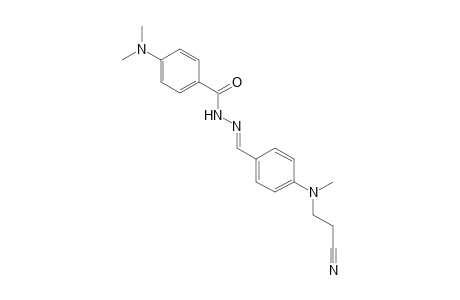 p-(dimethylamino)benzoic acid, {p-[(2-cyanoethyl)methylamino]benzylidene}hydrazide
