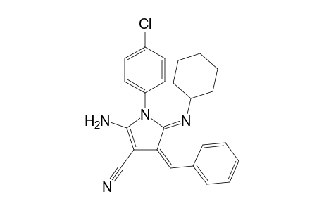 (Z)-2-Amino-4-((Z)-benzylidene)-1-(4-chlorophenyl)-5-(cyclohexylimino)-4,5-dihydro-1H-pyrrole-3-carbonitrile