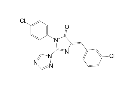 (5Z)-3-(4-chlorophenyl)-5-[(3-chlorophenyl)methylene]-2-(1,2,4-triazol-1-yl)imidazol-4-one