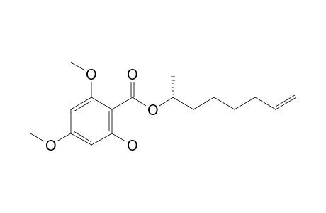 (R)-(-)-4,6-dimethoxy-2-hydroxybenzoic acid 1-methyl-hept-6-enyl ester