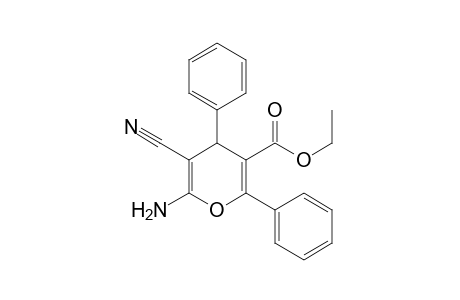 6-amino-5-cyano-2,4-diphenyl-4H-pyran-3-carboxylic acid, ethyl ester