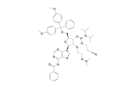 N(6)-BENZOYL-5'-O-(4,4'-DIMETHOXYTRITYL)-2'-O-[2-[(N,N-DIMETHYLAMINO)-OXY]-ETHYL]-ADENOSINE-3'-[(2-CYANOETHYL)-N,N-DIISOPROPYL]-PHOSPHORAMIDITE