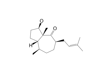 3a.beta.,8.beta.-Dimethyl-3.beta.-hydroxy-5.beta.(3-methyl-2-butenyl)-1,2,3,3a,6,7,8,8a.beta.-octahydroazulen-4(5h)-one