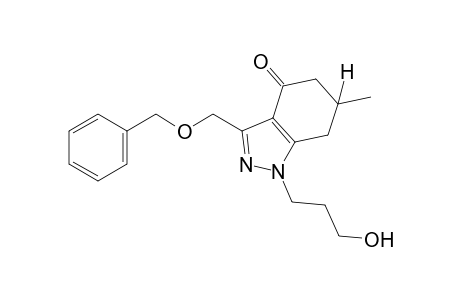 3-[(benzyloxy)methyl]-1-(3-hydroxypropyl)-6-methyl-1,5,6,7-tetrahydro-4H-indazol-4-one