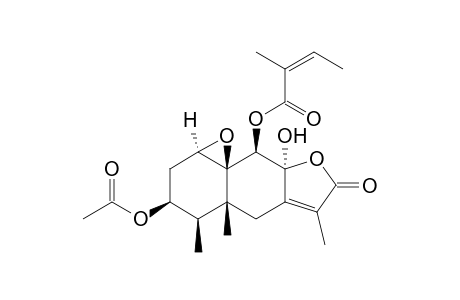 3.beta.-Acetoxy-9.beta.-angeloyloxy-1.beta.,10.beta.-epoxy-8.alpha.-hydroxyeremophil-7(11)-en-8.beta.(12)-olide