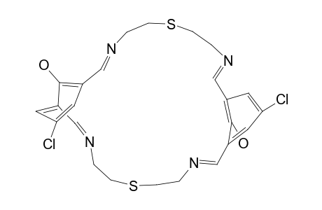 13,27-Dichloro-29,30-dihydroxy-3,9,17,23-tetraaza-6,20-dithiatricyclo(23,1,1(11,15))tricont-1(29)2,9,11(30)12,14,16,23,25,27-decane