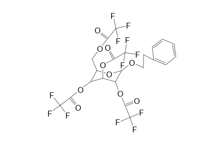 (3R,4S,6R)-2-phenethoxy-6-((2,2,2-trifluoroacetoxy)methyl)tetrahydro-2H-pyran-3,4,5-triyl tris(2,2,2-trifluoroacetate)