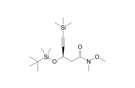 (R)-3-(Tert-butyldimethylsilyloxy)-N-methoxy-N-methyl-5-trimethylsilylpent-4-ynamide