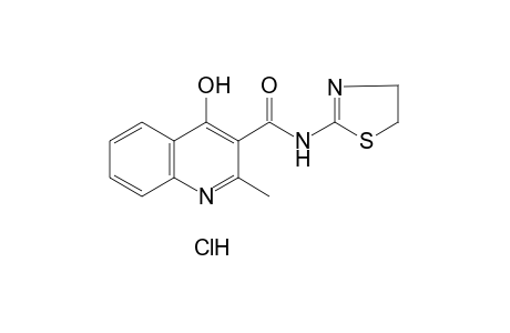 4-hydroxy-2-methyl-N-(2-thiazolin-2-yl)-3-quinolinecarboxamide, monohydrochloride