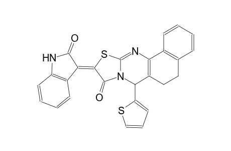 (10Z)-10-(2-oxo-1,2-dihydro-3H-indol-3-ylidene)-7-(2-thienyl)-5,7-dihydro-6H-benzo[h][1,3]thiazolo[2,3-b]quinazolin-9(10H)-one