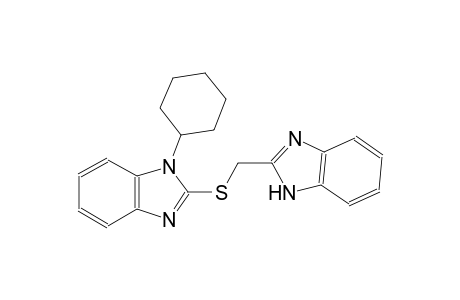 1H-benzimidazole, 2-[(1H-benzimidazol-2-ylmethyl)thio]-1-cyclohexyl-