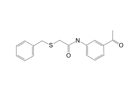 Acetamide, N-(3-acetylphenyl)-2-[(phenylmethyl)thio]-