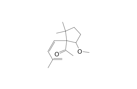 (Z,1RS,5RS)-5-methoxy-2,2-dimethyl-1-(3'-methyl-1',3'-butadienyl)cyclopentyl methyl ketone