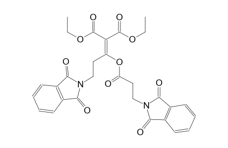 diethyl 2-(3-(1,3-dioxo-1,3-dihydro-2H-isoindol-2-yl)-1-{[3-(1,3-dioxo-1,3-dihydro-2H-isoindol-2-yl)propanoyl]oxy}propylidene)malonate