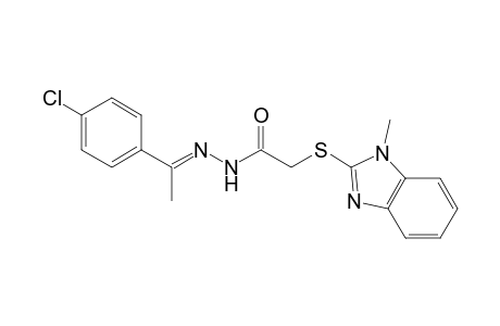 acetic acid, [(1-methyl-1H-benzimidazol-2-yl)thio]-, 2-[(E)-1-(4-chlorophenyl)ethylidene]hydrazide