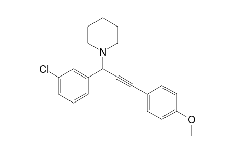 1-(1-(3-chlorophenyl)-3-(4-methoxyphenyl)prop-2-yn-1-yl)piperidine