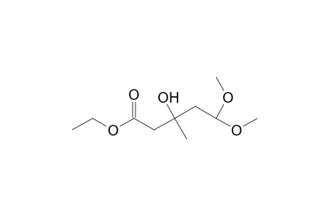 Ethyl 3-hydroxy-5,5-dimethoxy-3-methylpentanoate