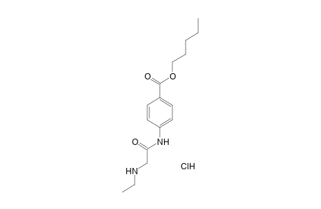 p-(2-ethylaminoacetamido)benzoic acid, pentyl ester, hydrochloride