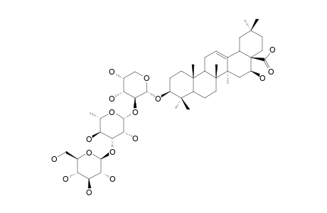 3-O-BETA-D-GLUCOPYRANOSYL-(1->3)-ALPHA-L-RHAMNOPYRANOSYL-(1->2)-ALPHA-L-ARABINOPYRANOSYL-ECHINOCISTYC-ACID