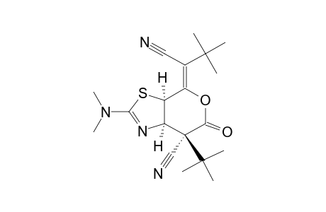 (3a.alpha.,4E,7.alpha.,7a.alpha.)-4-(1-Cyano-2,2-dimethylpropylidene)-2-(dimethylamino)-7-(1,1-dimethylethyl)-3a,6,7,7a-tetrahydro-6-oxo-4H-pyrano(4,3-d)thiazole-7-carbonitrile