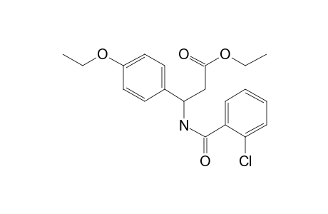 Propionic acid, 3-(2-chlorobenzoylamino)-3-(4-ethoxyphenyl)-, ethyl ester