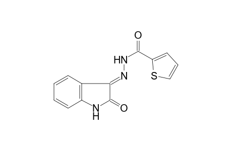 1(H)-Indole, 2,3-dihydro-2,3-dioxo-, 3-(2-thenoyl)hydrazone