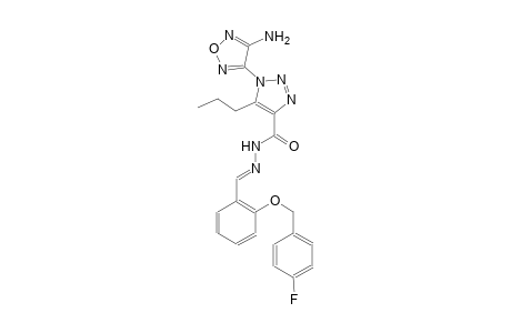 1-(4-amino-1,2,5-oxadiazol-3-yl)-N'-((E)-{2-[(4-fluorobenzyl)oxy]phenyl}methylidene)-5-propyl-1H-1,2,3-triazole-4-carbohydrazide