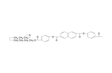 Polyester based on 1,10-decanediol, 4-hydroxybenzoic and 2,6-naphthalenedicarboxylic acids