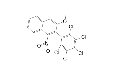 Naphthalene, 3-methoxy-1-nitro-2-(pentachlorophenyl)-