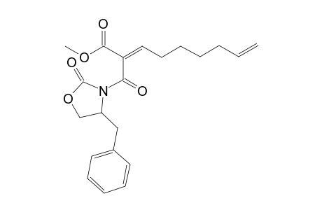 Methyl 2-[(2'-oxo-4'-benzyl-3'-oxazolidinyl)carbonyl]-2,8-nonadienoate