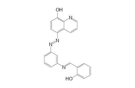 5-((3-(2-hydroxybenzylideneamino)phenyl)diazenyl)quinolin-8-ol