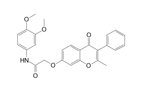 acetamide, N-(3,4-dimethoxyphenyl)-2-[(2-methyl-4-oxo-3-phenyl-4H-1-benzopyran-7-yl)oxy]-