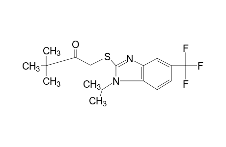 3,3-dimethyl-1-{[1-isopropyl-5-(trifluoromethyl)-2-benzimidazolyl]thio}-2-butanone