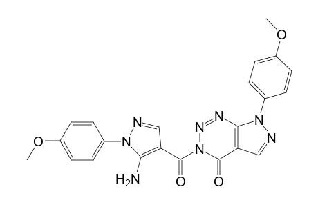 3-[5-Amino-1-(4-methoxyphenyl)-1H-pyrazol-4-ylcarbonyl]-7-(4-methoxyphenyl)-3,7-dihydro-4H-pyrazolo[3,4-d][1,2,3]triazin-4-one