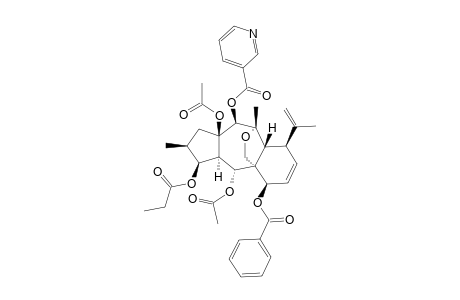 14-DESOXO-3-O-PROPIONYL-5,15-DI-O-ACETYL-7-O-BENZOYL-MYRSINOL-14-BETA-NICOTINOATE