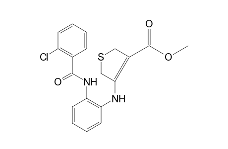 4-[o-(o-chlorobenzamido)anilino]-2,5-dihydro-3-thiophenecarboxylic acid, methyl ester