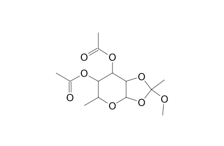 .beta.-l-Mannopyranose, 6-deoxy-1,2-O-(1-methoxyethylidene)-, diacetate