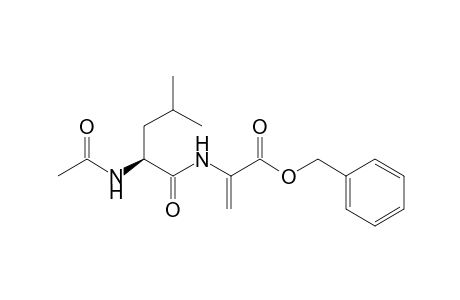 Benzyl (2'S)-2-(2'-acetamido-4'-methylpentanoyl)aminoprop-2-enoate