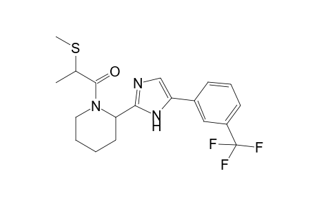 2-(methylthio)-1-(2-(5-(3-(trifluoromethyl)phenyl)-1H-imidazol-2-yl)piperidin-1-yl)propan-1-one