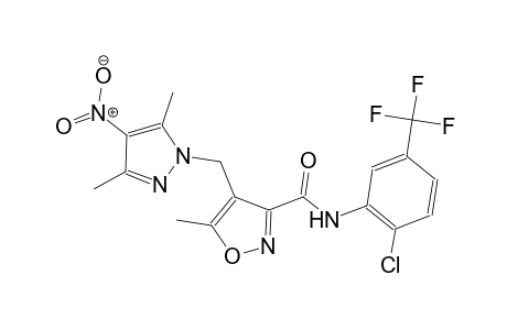 N-[2-chloro-5-(trifluoromethyl)phenyl]-4-[(3,5-dimethyl-4-nitro-1H-pyrazol-1-yl)methyl]-5-methyl-3-isoxazolecarboxamide