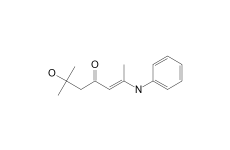 (2E)-2-anilino-6-hydroxy-6-methyl-2-hepten-4-one