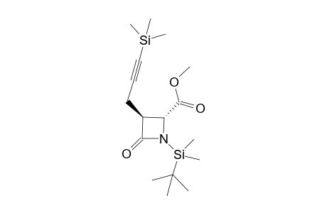 (2R*,3S*) Methyl 1-(T-butyldimethylsilyl)-4-oxo-3-[3-(trimethylsilyl)prop-2-yn-1-yl]azetidin-2-carboxylate